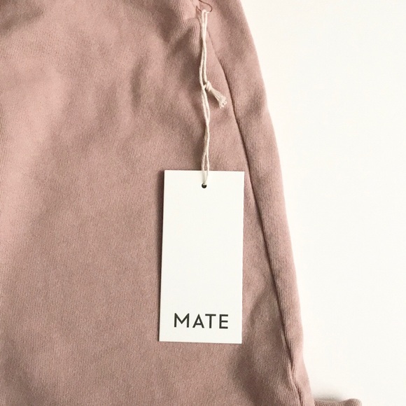 NWT MATE The Label Organic Terry Classic Jogger Size Small in Rose - Picture 7 of 7